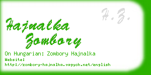 hajnalka zombory business card